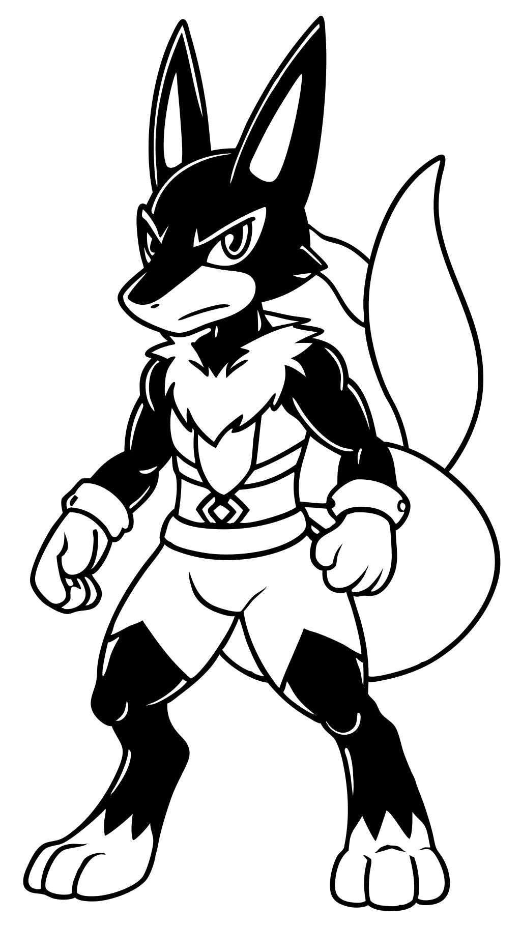 coloring pages of lucario